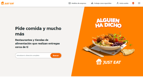 JustEat app seleccion restaurantes